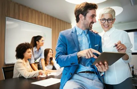 Programmer working in a software developing company Stock Photos
