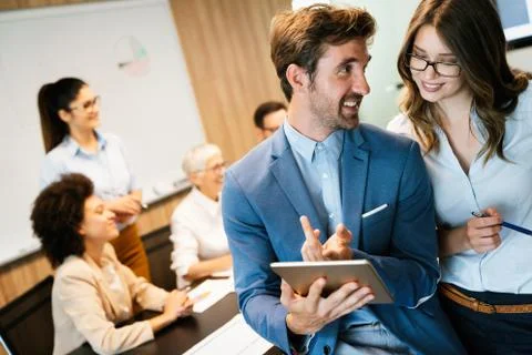 Programmer working in a software developing company Stock Photos