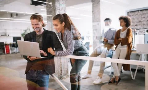 Programmer working in a software developing company Stock-Fotos