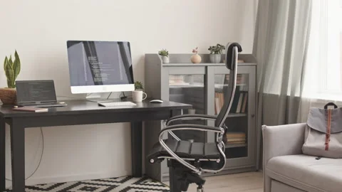 Programmer Workplace at Home Video stock 171533606