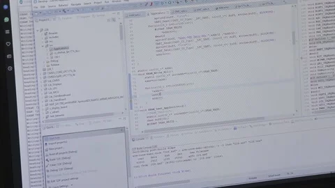 Programmer writes code for new website on computer Stock Footage 194488501