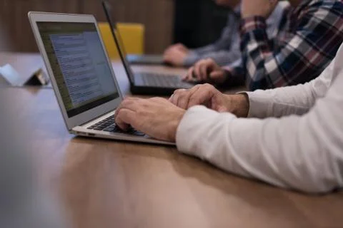 Programmer writing programming code Foto stock