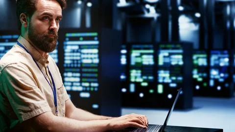 Programmer writing server recovery plan 스톡 사진