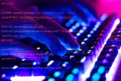 Programmers and cyber security technologies design websites and security in t Stock Photos