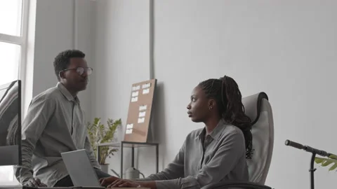 Programmers Chatting in Office Stock Footage 162265426