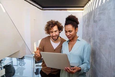 Programmers cooperating at IT company developing apps. People business work Stock Photos