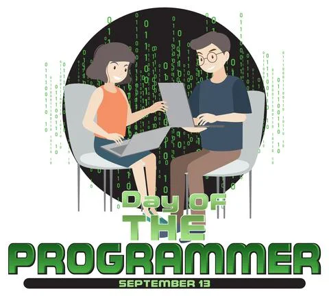 Programmers' Day Banner Design Illustrazione stock