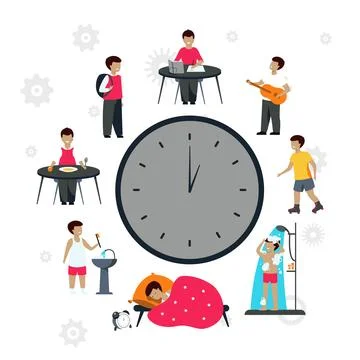 Programmers hackers freelancers overworked Stock-Illustration