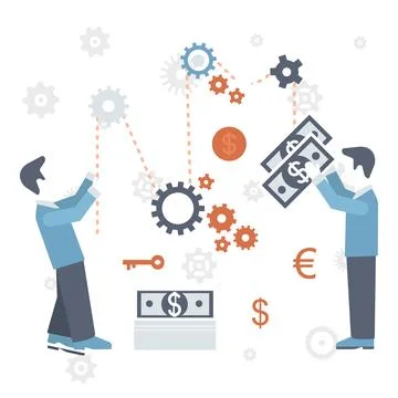 Programmers hackers freelancers overworked Stock-Illustration