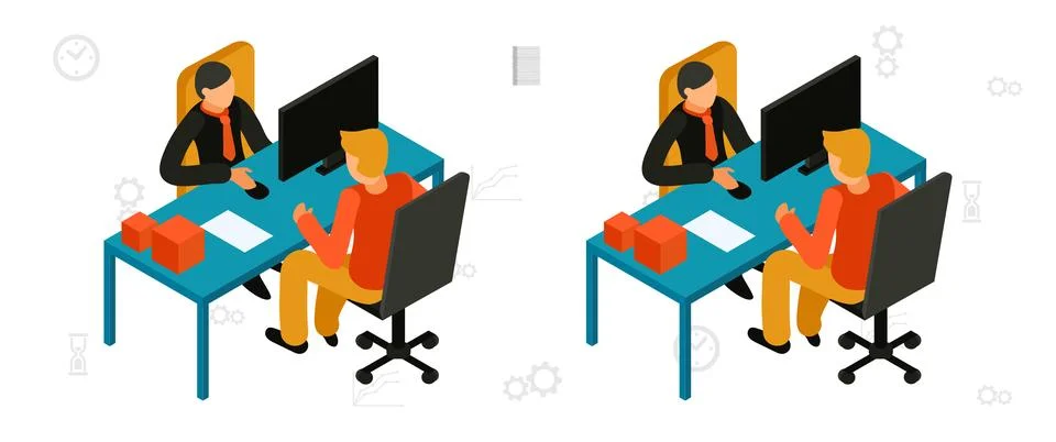 Programmers hackers freelancers overworked Stock-Illustration