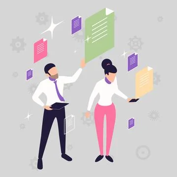 Programmers hackers freelancers overworked Stock-Illustration