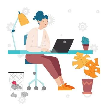 Programmers hackers freelancers overworked Stock-Illustration