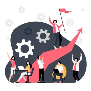 Programmers hackers freelancers overworked Stock-Illustration