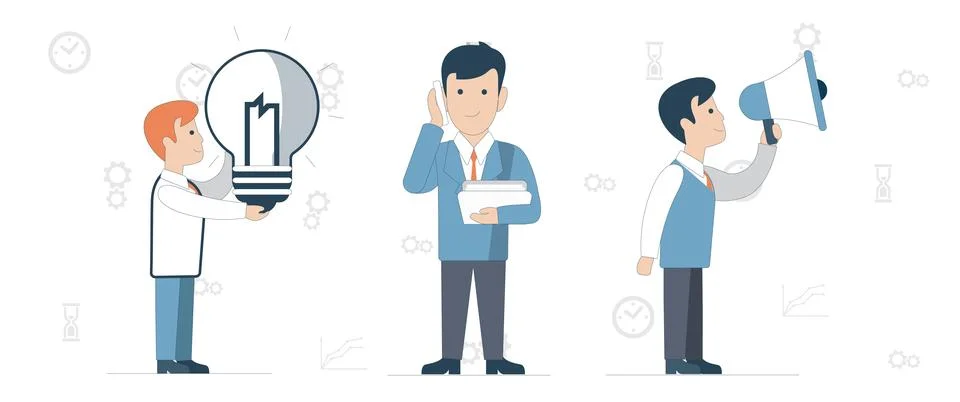 Programmers hackers freelancers overworked Stock-Illustration