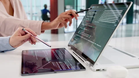 Programmers Improving Business Security Stock Footage 329683104