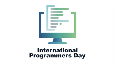 Programmers international day computer code 스톡 동영상 343781729