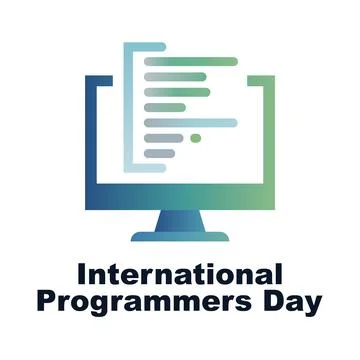 Programmers international day computer code イラスト素材