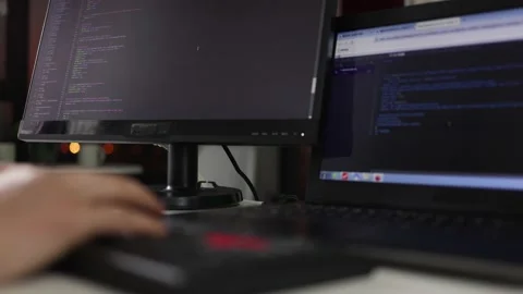 Programmers knock code and write programs Stock Footage 193996144