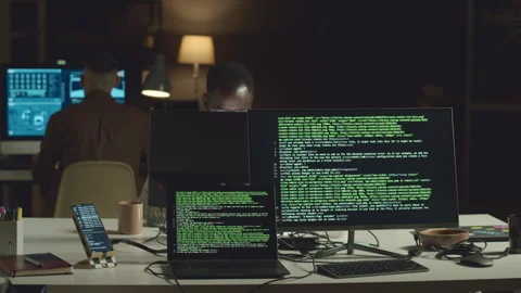 Programmers Office at Night Stock Footage 259158211