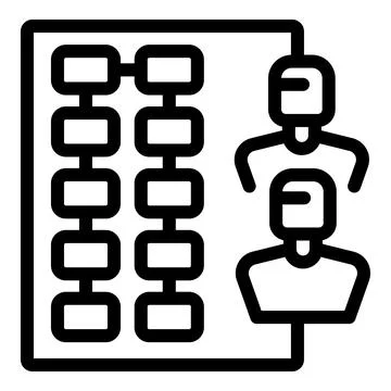 Programmers team working on software development project icon Stock-Illustration