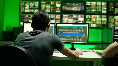 Programmers using many laptops , computers , following information, statistics . Stock Footage 163552880