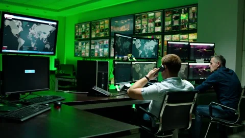 Programmers using many laptops , computers , following information, statistics . Stock Footage 163553643