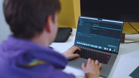 Programmers work in the office, programmers' office, it specialists Video stock 239484732