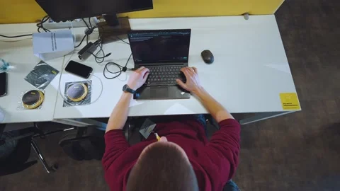 Programmers work in the office, programmers' office, it specialists Video stock 239485175