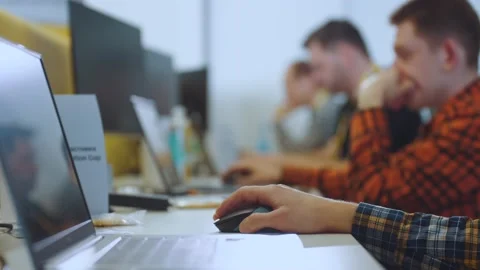 Programmers work in the office, programmers' office, it specialists Video stock 239486458