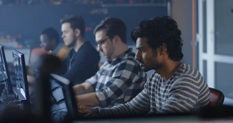 Programmers working in the office Stock Footage 125172179