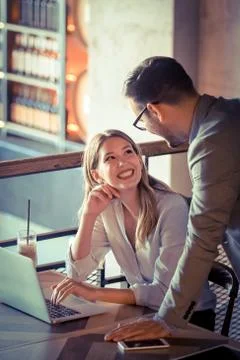 Programmers working in a software developing company office Stock Photos