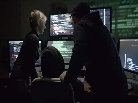 Programmers Writing Codes at Night Video stock 76310475