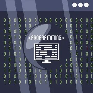 Programmig and coding concept language Stock Illustration