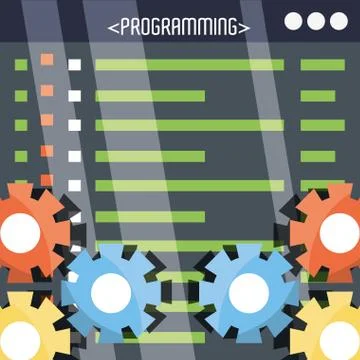 Programmig and coding concept language Stock Illustration