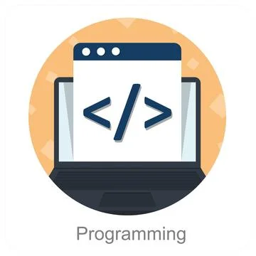 Programming and code icon concept 스톡 일러스트
