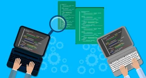 Programming and coding concept, website development, Web Design. Flat Illustr Stockillustratie