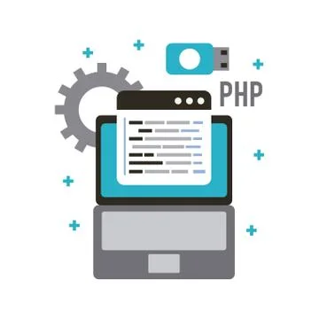 Programming and coding concept website development Illustrazione stock