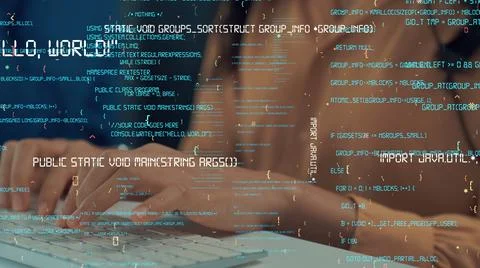 Programming and coding of future software envisional graphic 스톡 사진