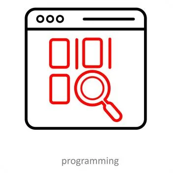 Programming And Coding Icon Concept Illustrazione stock