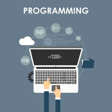 Programming and coding Stock-Illustration