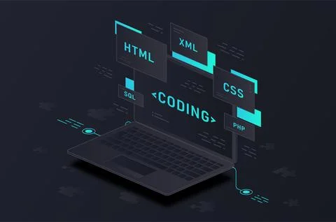 Programming and coding Stock Illustration