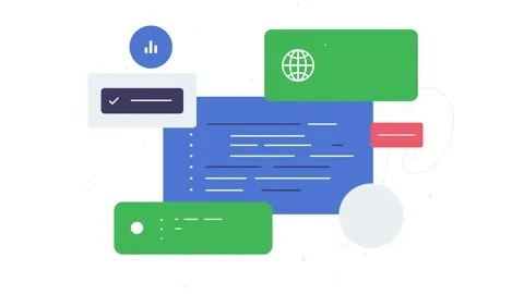 Programming and coding. Moving banner with parts of computer code. Mobile Stockbeeldmateriaal 278767100