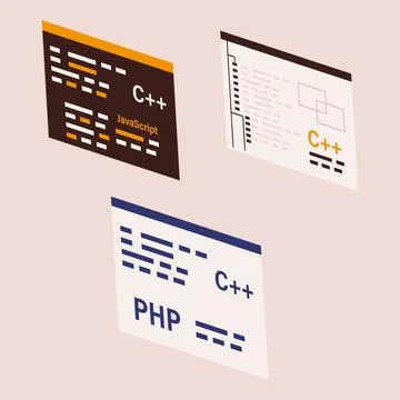 Programming and engineering development Stock Illustration