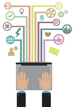 Programming and Technology Network Concept Vector Illustration Illustrazione stock