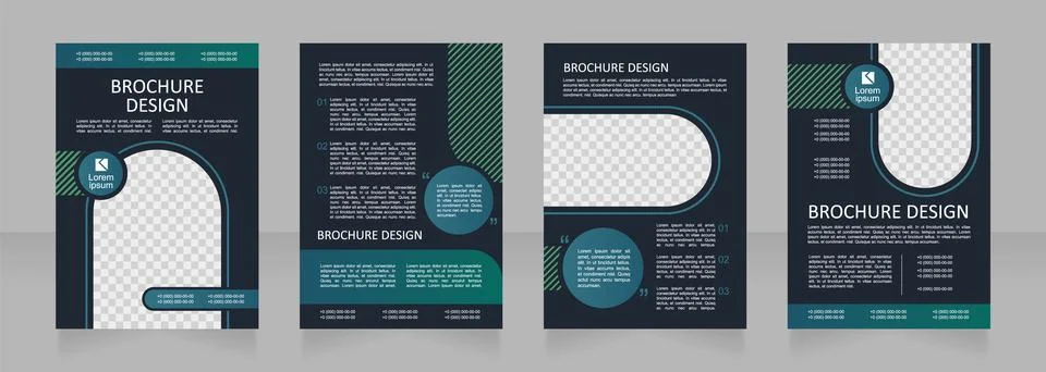 Programming and web design courses invitation blank brochure design 스톡 일러스트