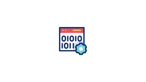 Programming Animated Icon Stock Footage 320235163