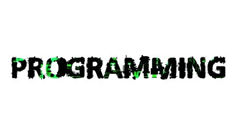 Programming black - green cybernetic digital text 스톡 일러스트