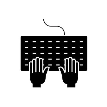 Programming black vector concept icon. Programming flat illustration, sign Stock Illustration