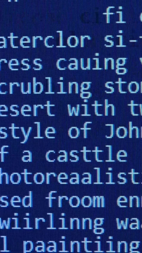 Programming blue screen. Many numbers and Latin letters on the screen. Vertical Stock Footage 248439358