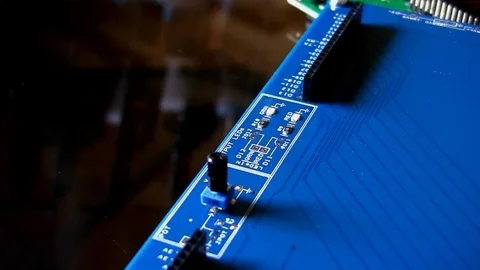 Programming board with flashing green LED Stock-Footage 104956441
